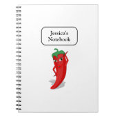 Red Hot Pepper Diva Notizblock (Vorderseite)