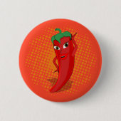 Red Hot Pepper Diva Orange Dot Button (Vorderseite)