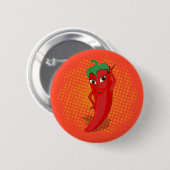 Red Hot Pepper Diva Orange Dot Button (Vorne & Hinten)