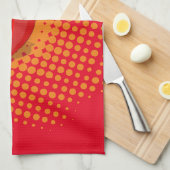 Red Hot Pepper Diva Orange Dots Geschirrtuch (Viertel Falte)