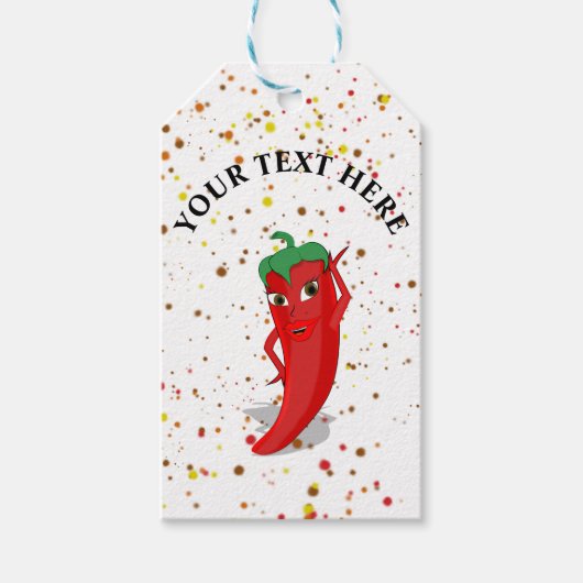 Red Hot Pepper Diva Paint Spritzer Geschenkanhänger (Vorderseite)