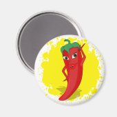 Red Hot Pepper Diva Paint Spritzer Magnet (Vorderseite/Rückseite)