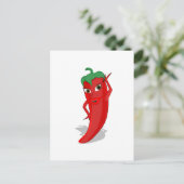 Red Hot Pepper Diva Postkarte (Stehend Vorderseite)