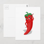 Red Hot Pepper Diva Postkarte (Vorne/Hinten)