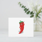 Red Hot Pepper Diva Postkarte (Stehend Vorderseite)