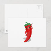 Red Hot Pepper Diva Postkarte (Vorne/Hinten)