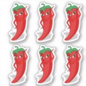 Red Hot Pepper Diva Prints Aufkleber (Vorderseite)