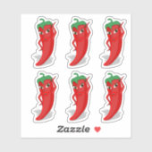 Red Hot Pepper Diva Prints Aufkleber (Blatt)