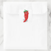 Red Hot Pepper Diva Quadratischer Aufkleber (Tasche)
