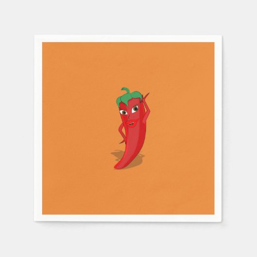 Red Hot Pepper Diva Serviette (Vorderseite)