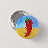 Red Hot Pepper Diva Sonnige Wüste Button (Vorne & Hinten)