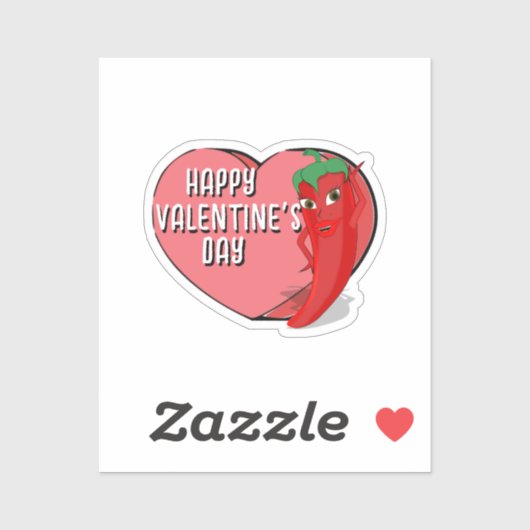 Red Hot Pepper Diva Valentines Aufkleber (Blatt)