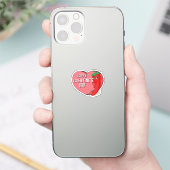 Red Hot Pepper Diva Valentines Aufkleber (Telefon)