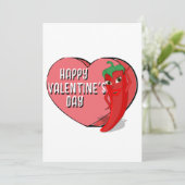 Red Hot Pepper Diva Valentines Einladung (Stehend Vorderseite)