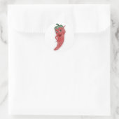 Red Hot Pepper Diva Wasserfarbe Custom Runder Aufkleber (Tasche)