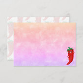 Red Hot Pepper Diva Watercolor Custom Blank Mitteilungskarte (Vorne/Hinten)