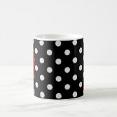 Red Hot Pepper Diva White Polka Dots Tasse Kaffee (Mittel)