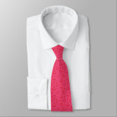 Red Hot Pink Art Deco Lüfter #2 Krawatte (Gebunden)
