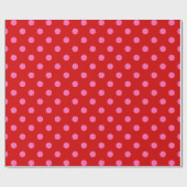 Red Hot Pink Polka Dots DIY Colors Geschenkpapier (Flach)