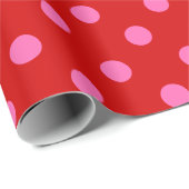 Red Hot Pink Polka Dots DIY Colors Geschenkpapier (Rolleneckpunkt)