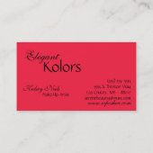 Red Hot Pink Tinte Paint Splash Business Card Visitenkarte (Rückseite)