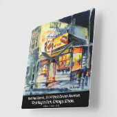 Red Hot Ranch, Chicago, Illinois (1952-1985) Quadratische Wanduhr (Winkel)