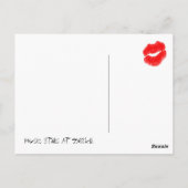 Red Hot Rock Diva Lippen IV Postkarte (Rückseite)