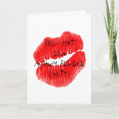 Red Hot Rock Diva Lips V Einladung (Vorderseite)