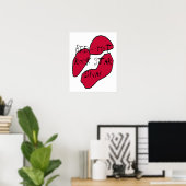 Red Hot Rock Star Diva Lippen I Poster (Heimbüro)