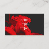 Red Hot Rosenknospe Floral Art Business Card Visitenkarte (Rückseite)