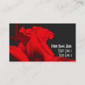 Red Hot Rosenknospe Floral Art Business Card Visitenkarte (Vorderseite)