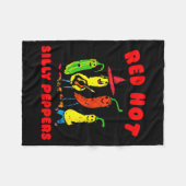 Red Hot Silly Peppers, Funny  Fleecedecke (Vorderseite (Horizontal))