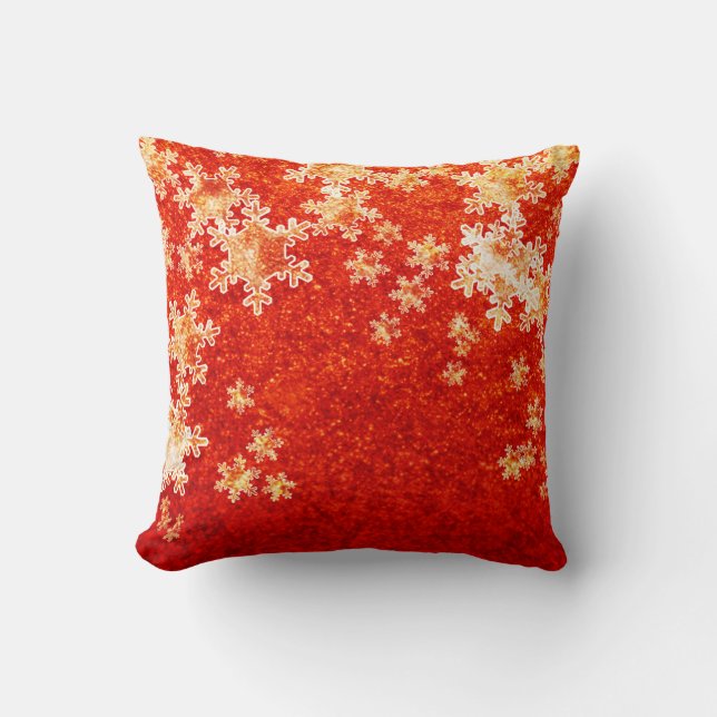 Red Hot Snowflakes Kissen (Vorderseite)