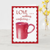Red Hot Tasse Liebe Card Karte (Gelbe Blume)
