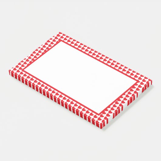 Red Hot Valentine Hearts Post-it Klebezettel (angewinkelt)