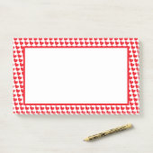 Red Hot Valentine Hearts Post-it Klebezettel (Auf Schreibtisch)