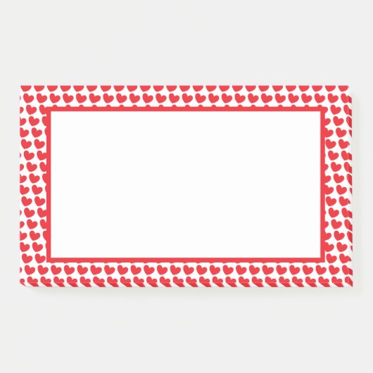 Red Hot Valentine Hearts Post-it Klebezettel (Vorderseite)