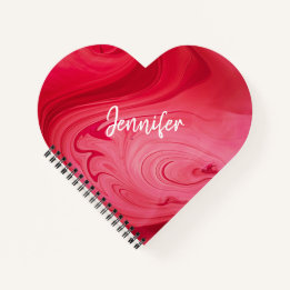 Red Hot Wirbel Personalisiert Notebook Notizblock