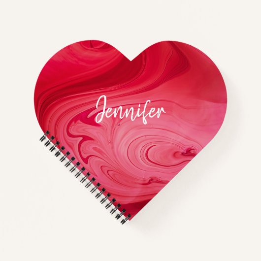 Red Hot Wirbel Personalisiert Notebook Notizblock (Vorderseite)