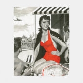 Red Hot Woman Fleecedecke (Vorderseite)
