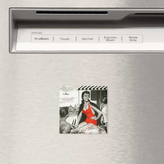 Red Hot Woman Magnet (In Situ (Geschirrspüler))
