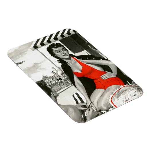 Red Hot Woman Magnet (Rechte Seite)