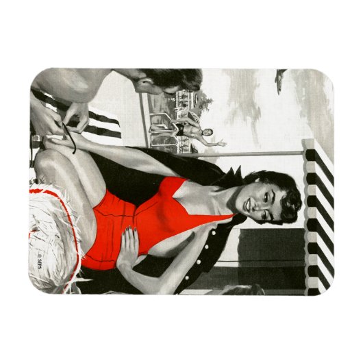 Red Hot Woman Magnet (Horizontal)