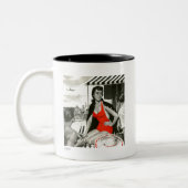 Red Hot Woman Zweifarbige Tasse (Links)