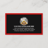 Red House Frame Handyman Tools Visitenkarte (Rückseite)