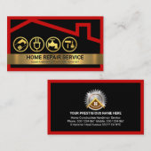 Red House Frame Handyman Tools Visitenkarte (Vorne/Hinten)
