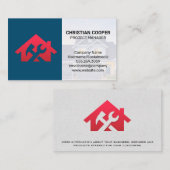 Red House Wrench Logo | Zuhause Reparaturen Visitenkarte (Vorne/Hinten)
