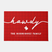 Red Howdy Hahnentrittmuster Fußmatte (Vorderseite)