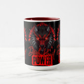 Red Howl Ninja Wolf | Dunkle Magie Tasse (Zentrum)