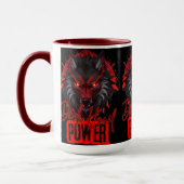 Red Howl Ninja Wolf | Dunkle Magie Tasse (Links)
